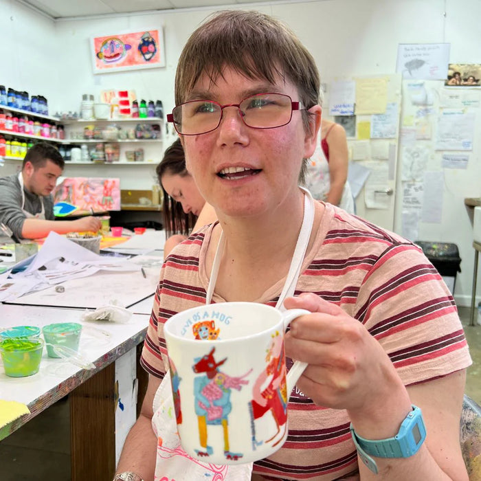 Hugging Animals, Fine Bone China Mug