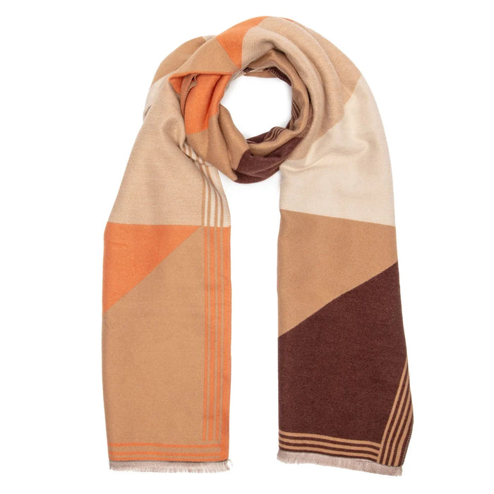 Elie Beaumont Winter Scarf - Tan/Orange