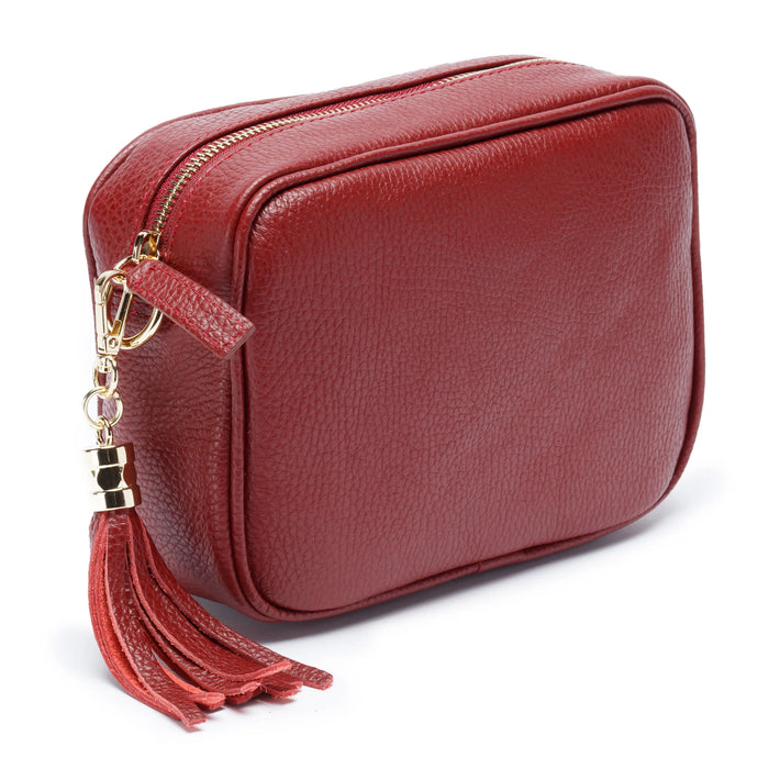 Crossbody Tassel Bag - Wine