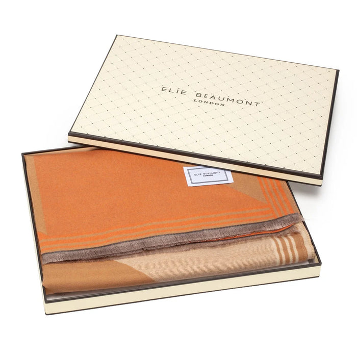 Elie Beaumont Winter Scarf - Tan/Orange