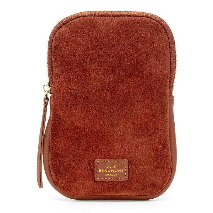 Elie Beaumont Suede Phone Bag - Tan