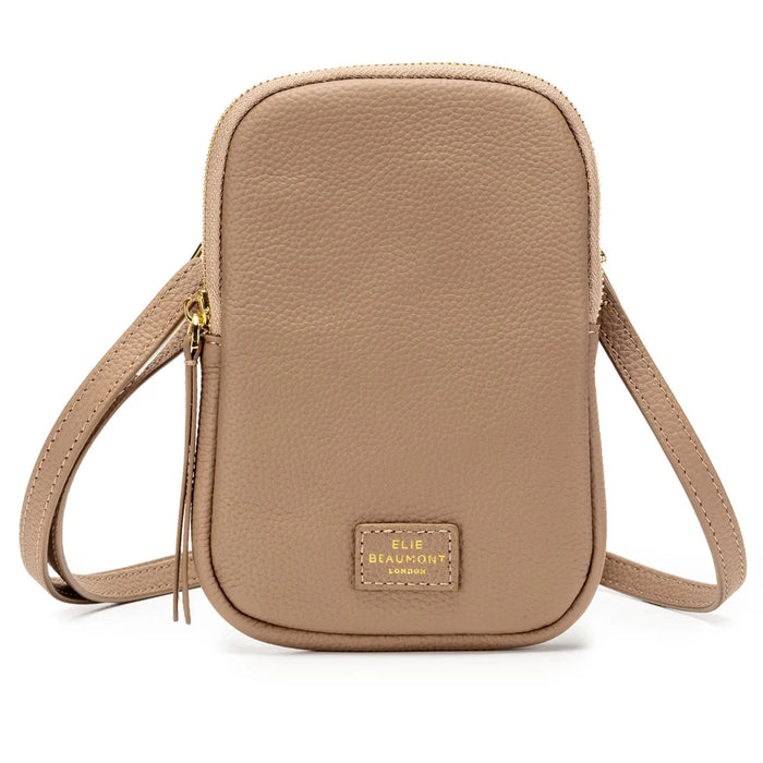 Elie Beaumont Leather Phone Bag - Mink