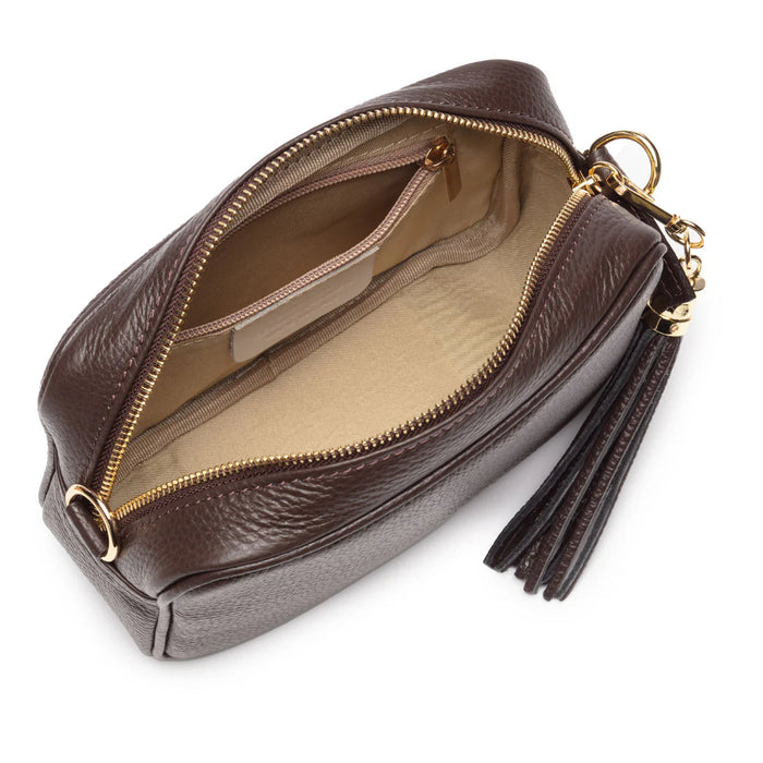 Crossbody Tassel Bag - Chocolate