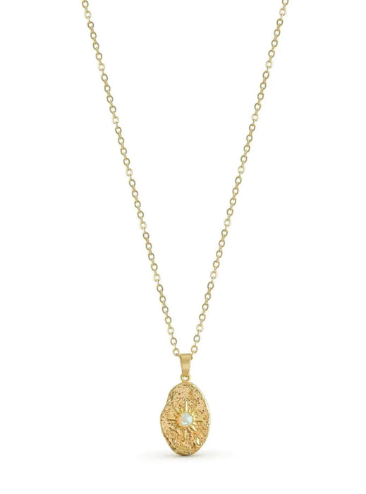 Eros Opal Sunburst Necklace
