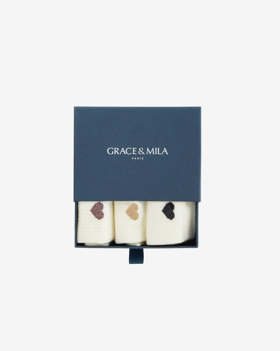 Grace & Mila Heart Patterned Socks