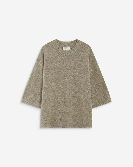 Grace & Mila 3/4 Sleeve Crew Neck Sweater