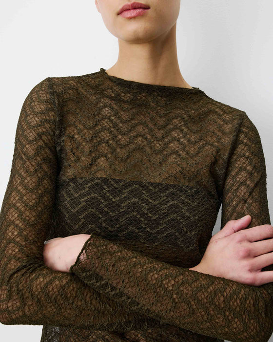 Grace & Mila Long Sleeve Lace Top