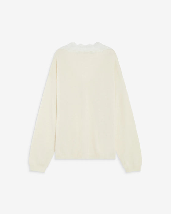 Grace & Mila Lace V-Neck Sweater