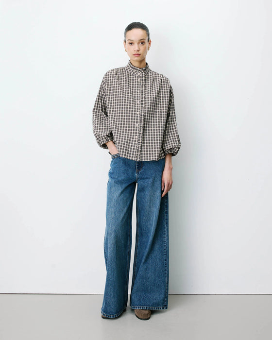 Grace & Mila Checked Blouse