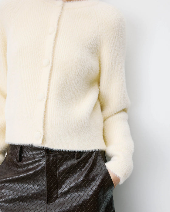 Grace & Mila Buttoned Crew Neck Cardigan