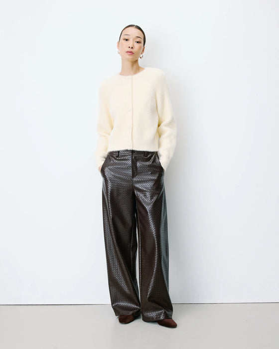 Grace & Mila Buttoned Crew Neck Cardigan
