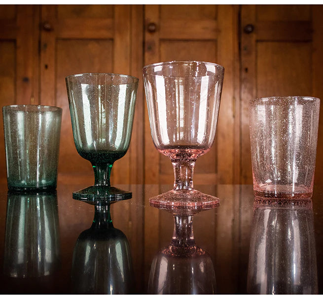 Old Rose Handmade Wine Glass
