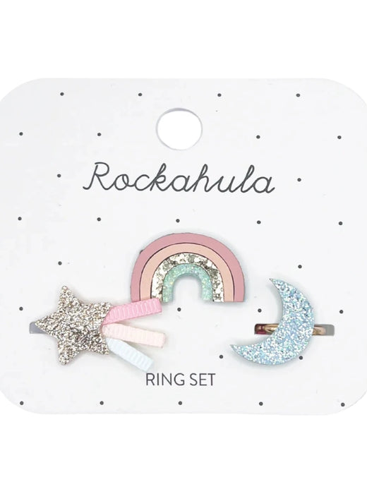 Shimmer Rainbow Ring Set