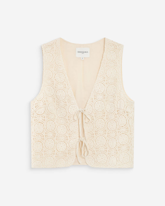 Grace & Mila Vony Tie-front Top