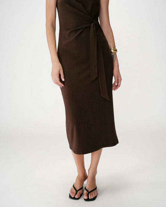 Grace & Mila Draped Wyla Dress with Tie