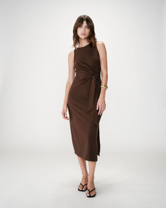 Grace & Mila Draped Wyla Dress with Tie