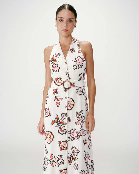 Grace & Mila Midi V-Neck Wink Dress
