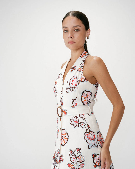 Grace & Mila Midi V-Neck Wink Dress