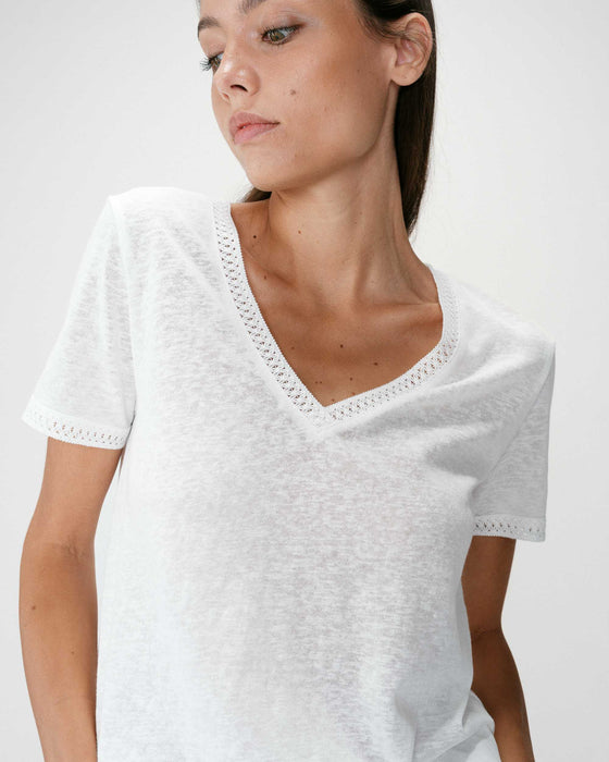 Grace & Mila V-Neck Willem Short Sleeve Top