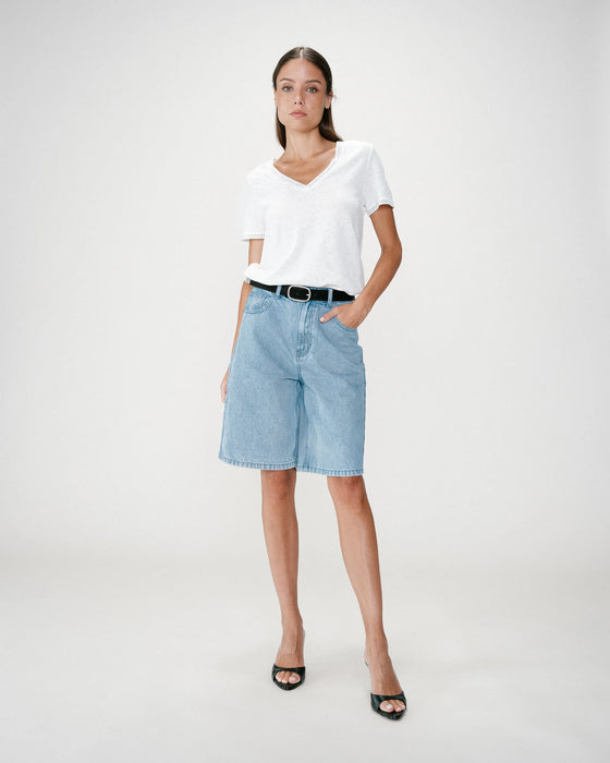 Grace & Mila V-Neck Willem Short Sleeve Top