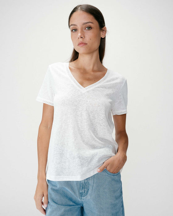 Grace & Mila V-Neck Willem Short Sleeve Top