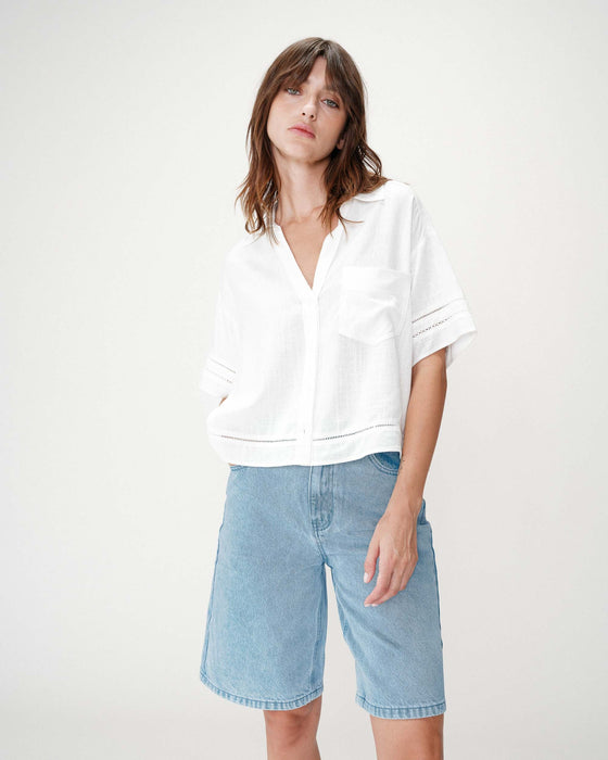 Grace & Mila Winka Short Sleeve Linen Shirt