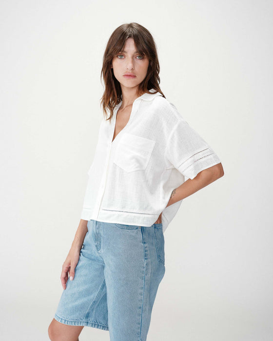 Grace & Mila Winka Short Sleeve Linen Shirt