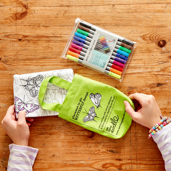 Butterfly Doodle Mat