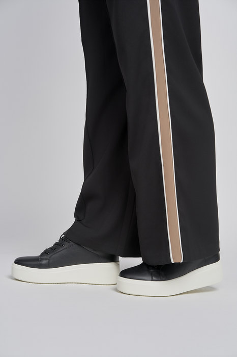 Pinns Wide Leg Trousers with Stripe Detail