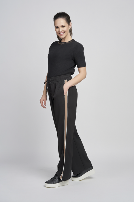 Pinns Wide Leg Trousers with Stripe Detail