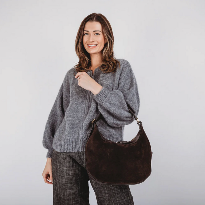 Crescent Suede Bag