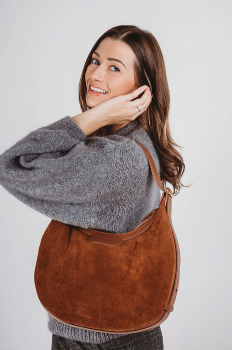 Crescent Suede Bag