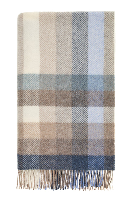Woodale Design Shetland Wool Throw - Blue