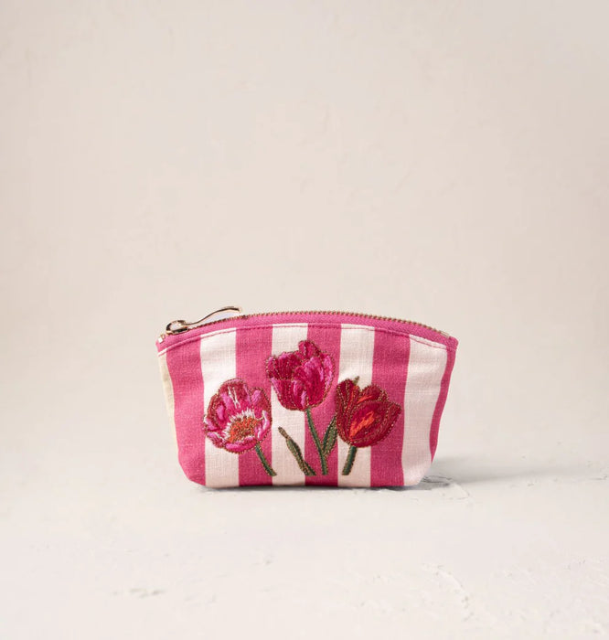 Tulip Stripe Printed Coin Purse