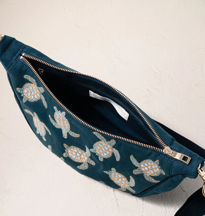 Turtle Conservation Canvas Crossbody Sling Bag