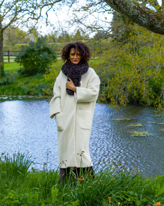 Chalk Verity Scarf Cocoa