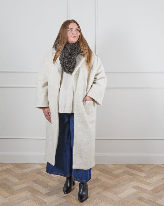 Chalk Verity Scarf Cocoa