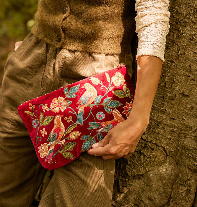 Botanical Birds Everyday Pouch