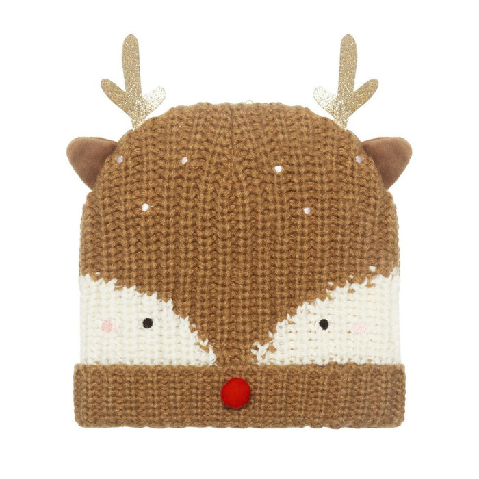 Little Reindeer Knitted Hat 3-6 Years