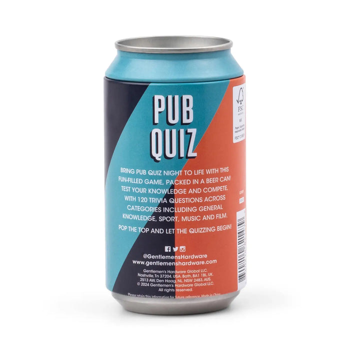 Pub Quiz in A Can