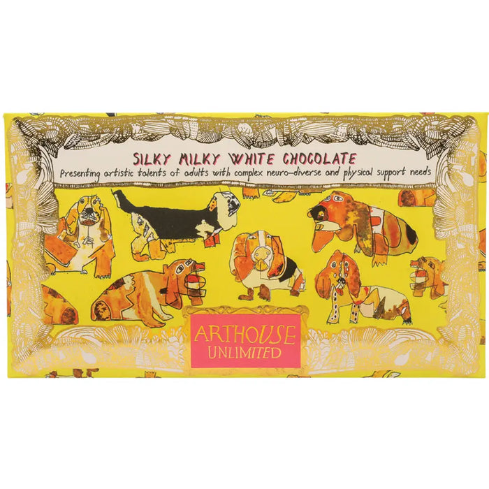 Happy Hounds, Silky Milky White Bar Chocolate with Vanilla