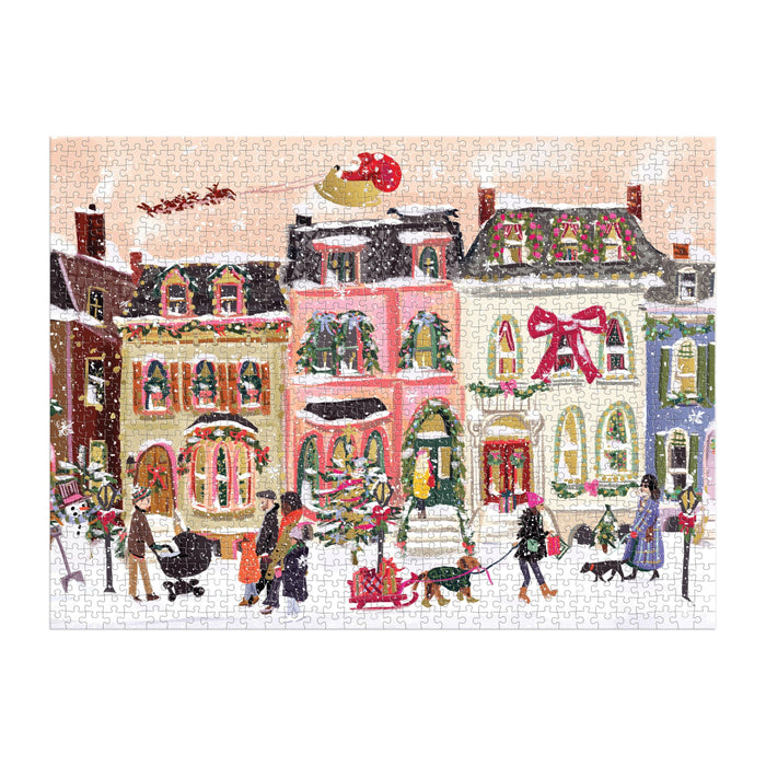 Snowfall on Main Street 1000 Piece Foil Puzzle (Jigsaw Products)