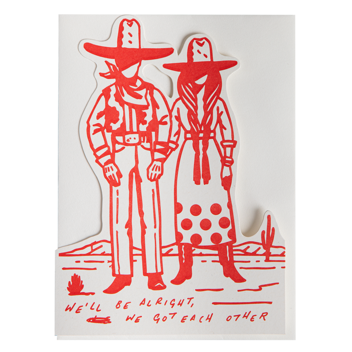 We'll Be Alright | Letterpress Cards | Cut-out Cards