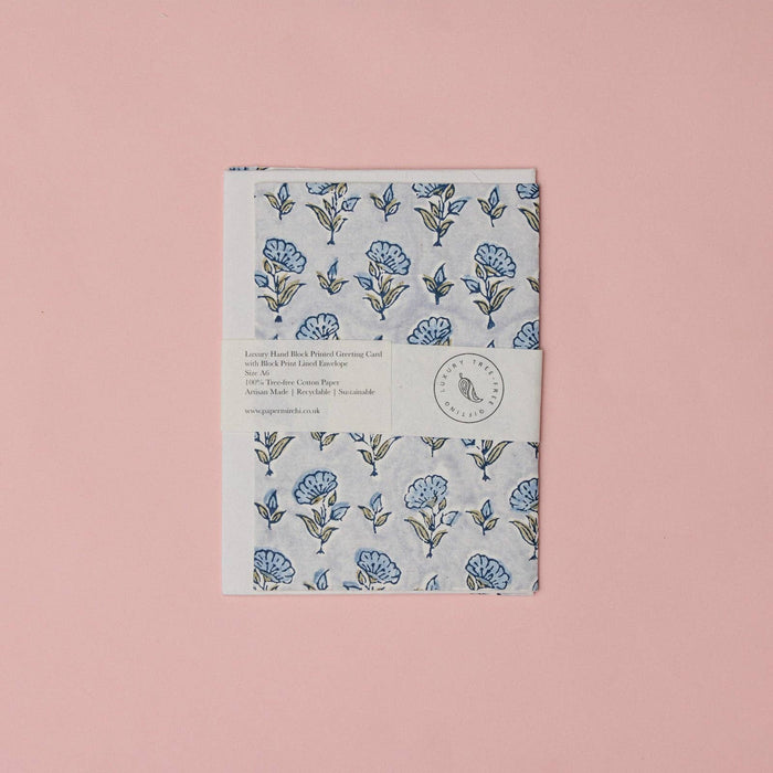 Hand Block Printed Greeting Card