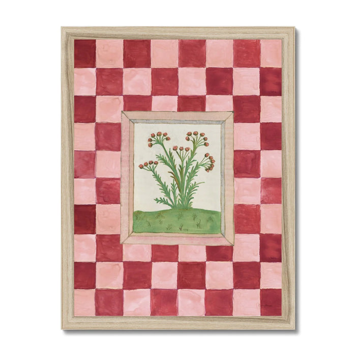Book of Herbs Pink Framed Print