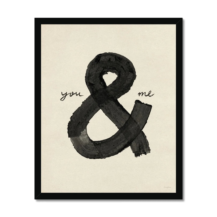 You & Me Framed Print