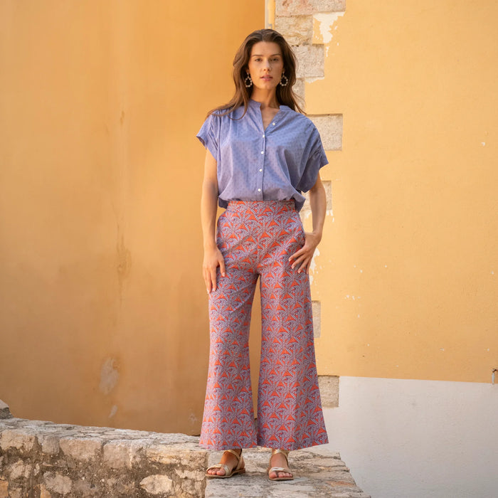 Pantalon Leana Palmer 100% Cotton - Orange