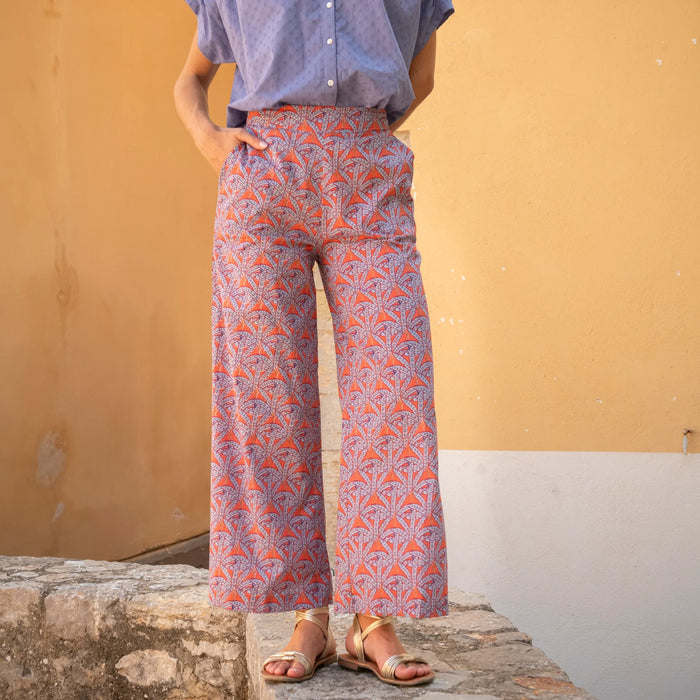Pantalon Leana Palmer 100% Cotton - Orange