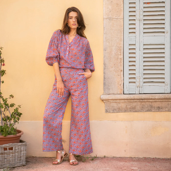 Pantalon Leana Palmer 100% Cotton - Orange