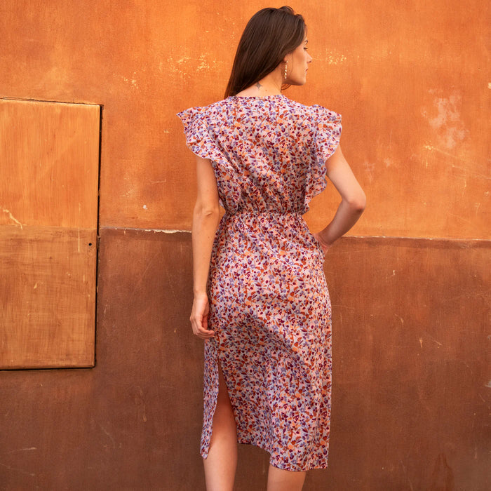 Robe Lucy Frill Matteri 100% Cotton - Lila